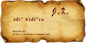 Jó Klára névjegykártya