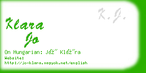 klara jo business card